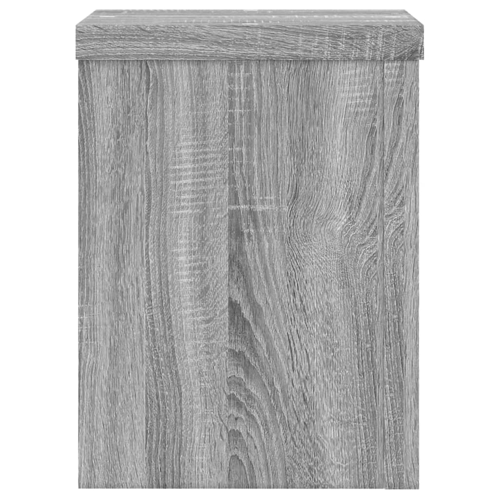 vidaXL Supports pour plantes 2 pcs sonoma gris bois d'ingénierie