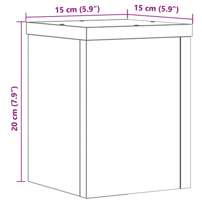 vidaXL Supports pour plantes 2 pcs sonoma gris bois d'ingénierie