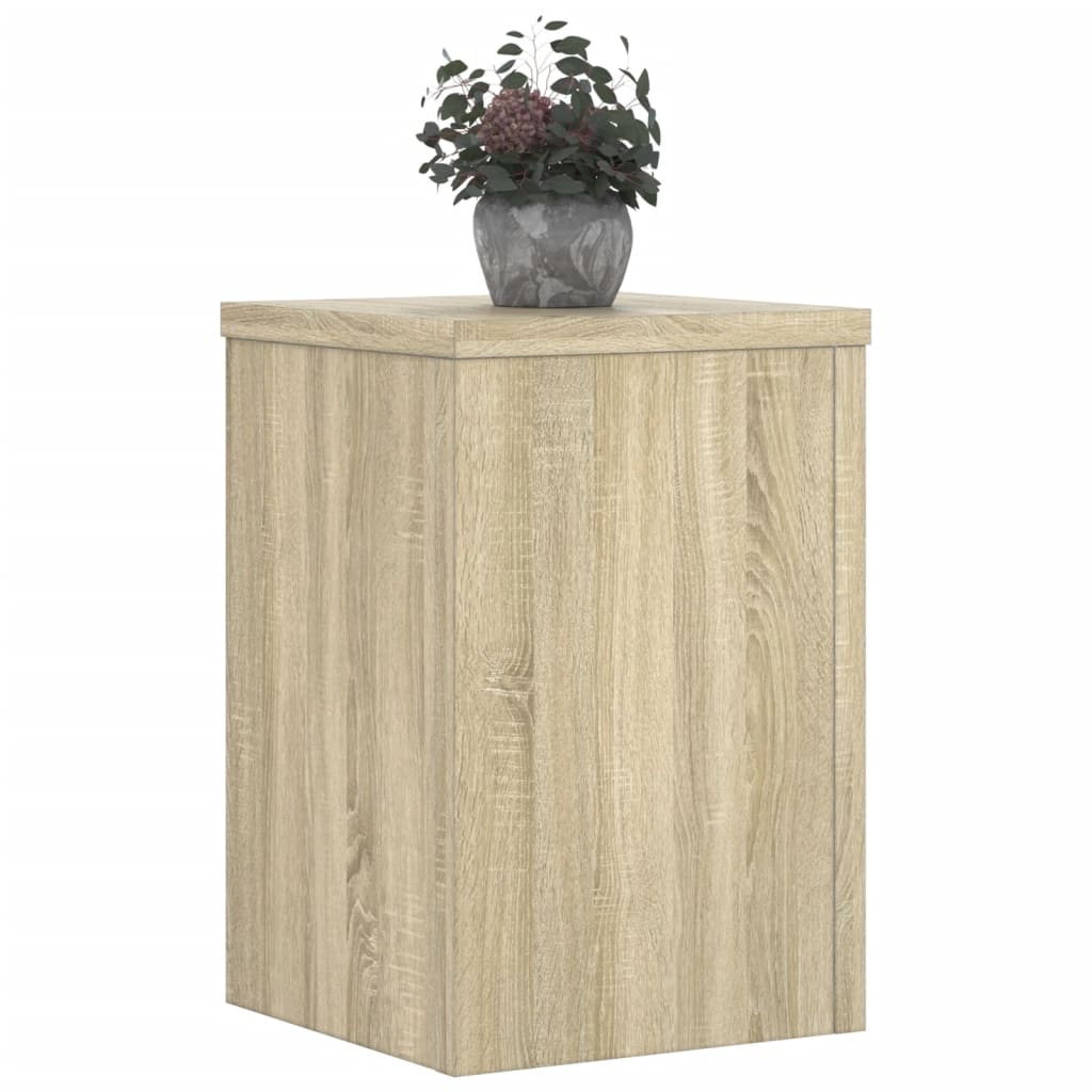 vidaXL Supports pour plantes 2 pcs chêne sonoma bois d'ingénierie