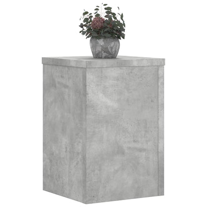 vidaXL Supports pour plantes 2 pcs gris béton bois d'ingénierie