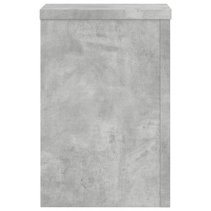 vidaXL Supports pour plantes 2 pcs gris béton bois d'ingénierie
