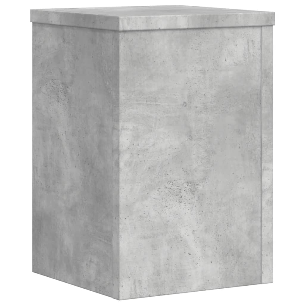 vidaXL Supports pour plantes 2 pcs gris béton bois d'ingénierie
