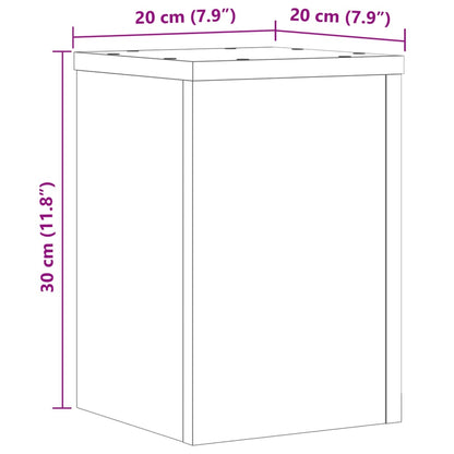 vidaXL Supports pour plantes 2 pcs gris béton bois d'ingénierie