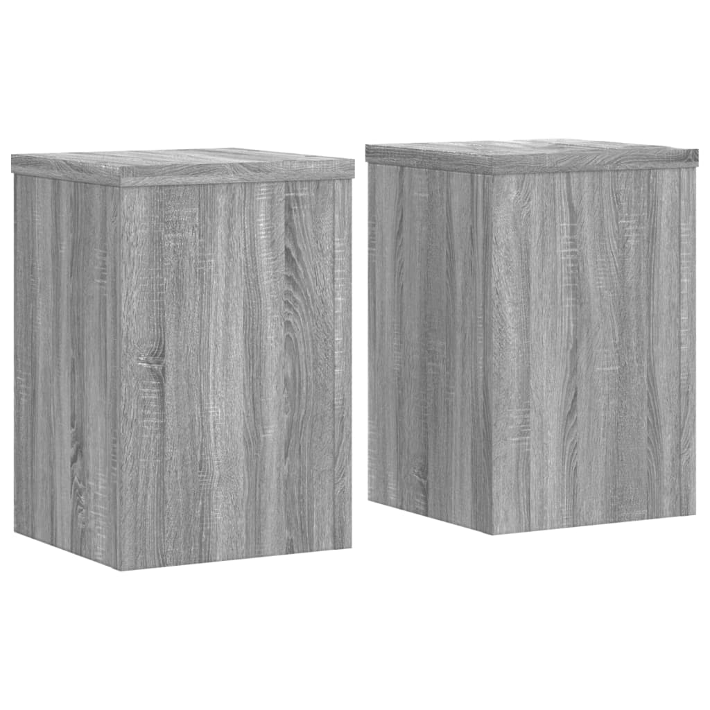 vidaXL Supports pour plantes 2 pcs sonoma gris bois d'ingénierie