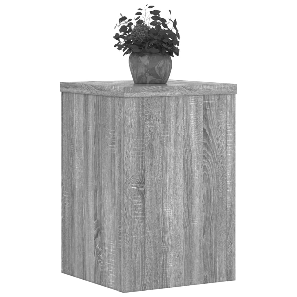 vidaXL Supports pour plantes 2 pcs sonoma gris bois d'ingénierie