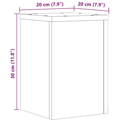 vidaXL Supports pour plantes 2 pcs sonoma gris bois d'ingénierie
