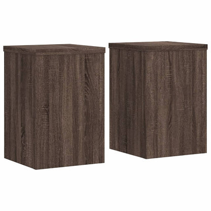 vidaXL Supports pour plantes 2 pcs chêne marron bois d'ingénierie