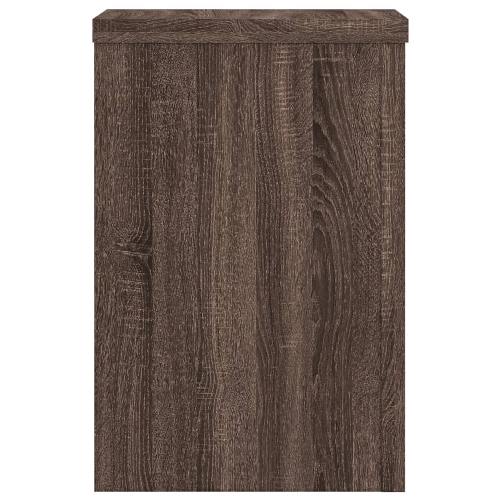 vidaXL Supports pour plantes 2 pcs chêne marron bois d'ingénierie