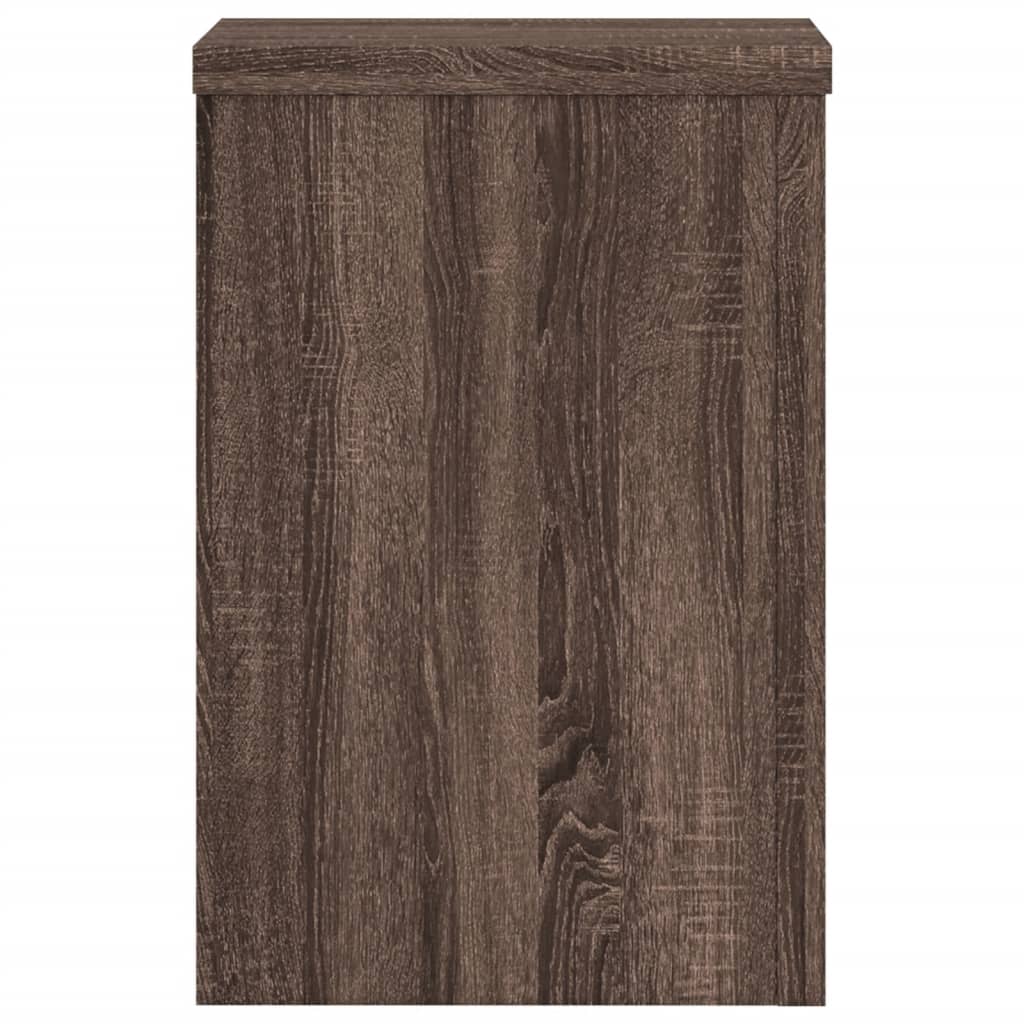 vidaXL Supports pour plantes 2 pcs chêne marron bois d'ingénierie