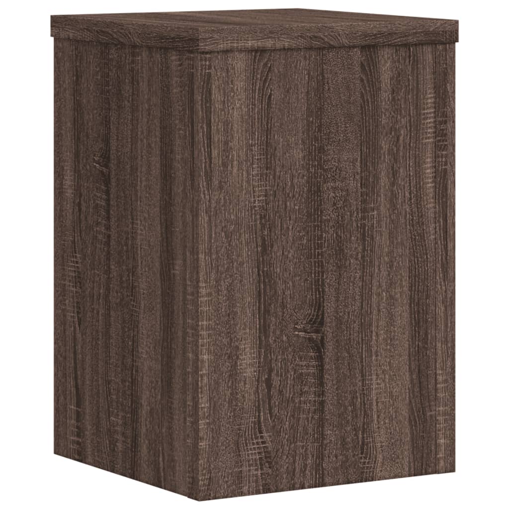 vidaXL Supports pour plantes 2 pcs chêne marron bois d'ingénierie