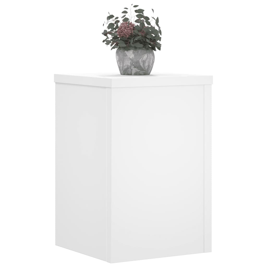 vidaXL Supports pour plantes 2 pcs blanc 25x25x35 cm bois d'ingénierie