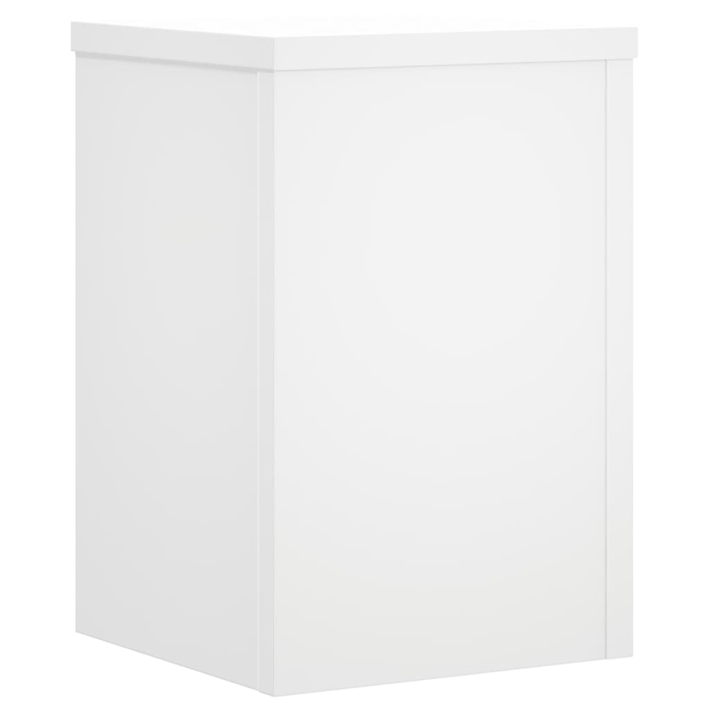 vidaXL Supports pour plantes 2 pcs blanc 25x25x35 cm bois d'ingénierie