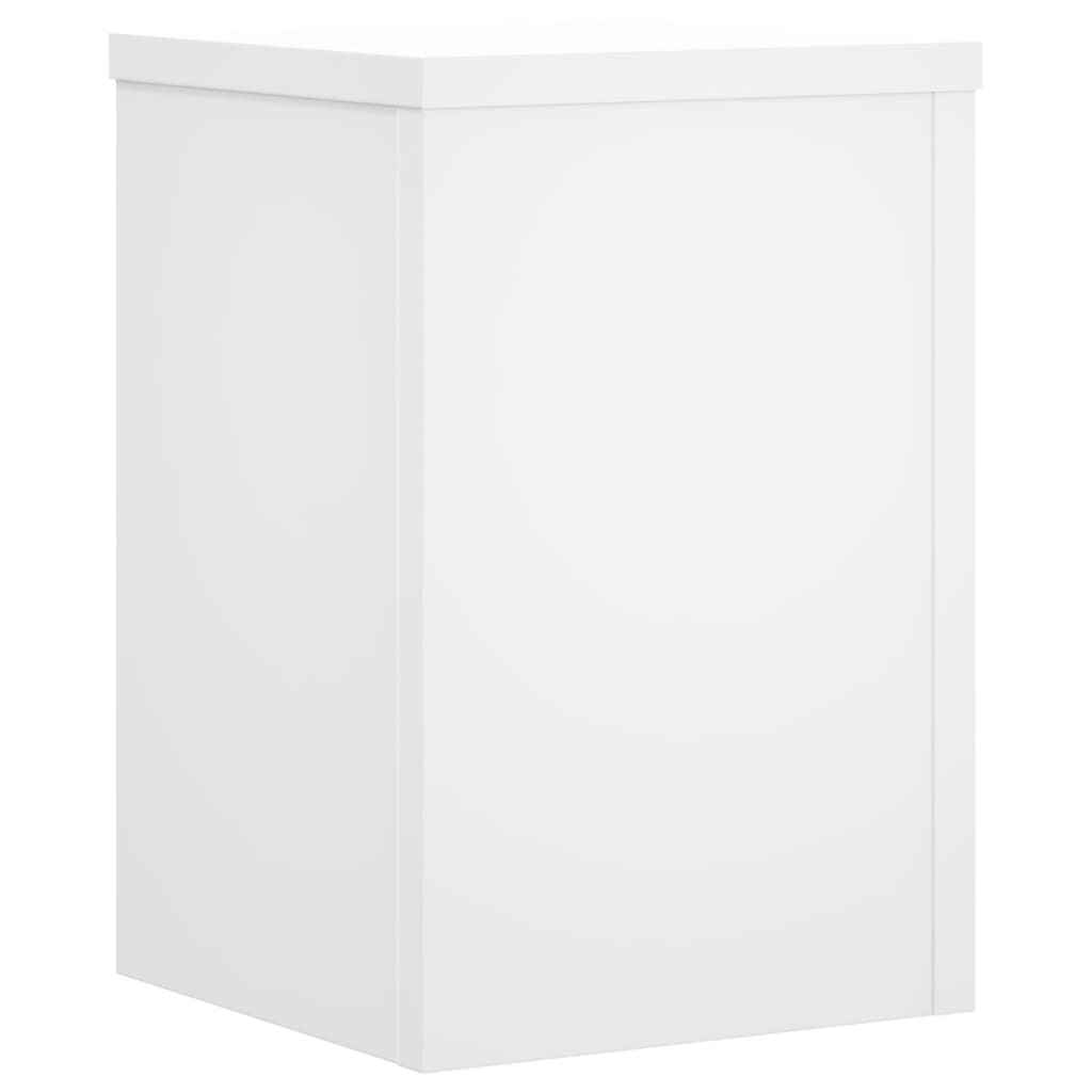 vidaXL Supports pour plantes 2 pcs blanc 25x25x35 cm bois d'ingénierie