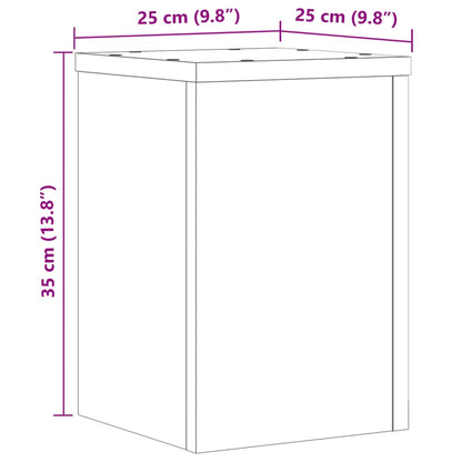 vidaXL Supports pour plantes 2 pcs blanc 25x25x35 cm bois d'ingénierie