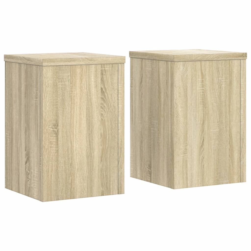 vidaXL Supports pour plantes 2 pcs chêne sonoma bois d'ingénierie