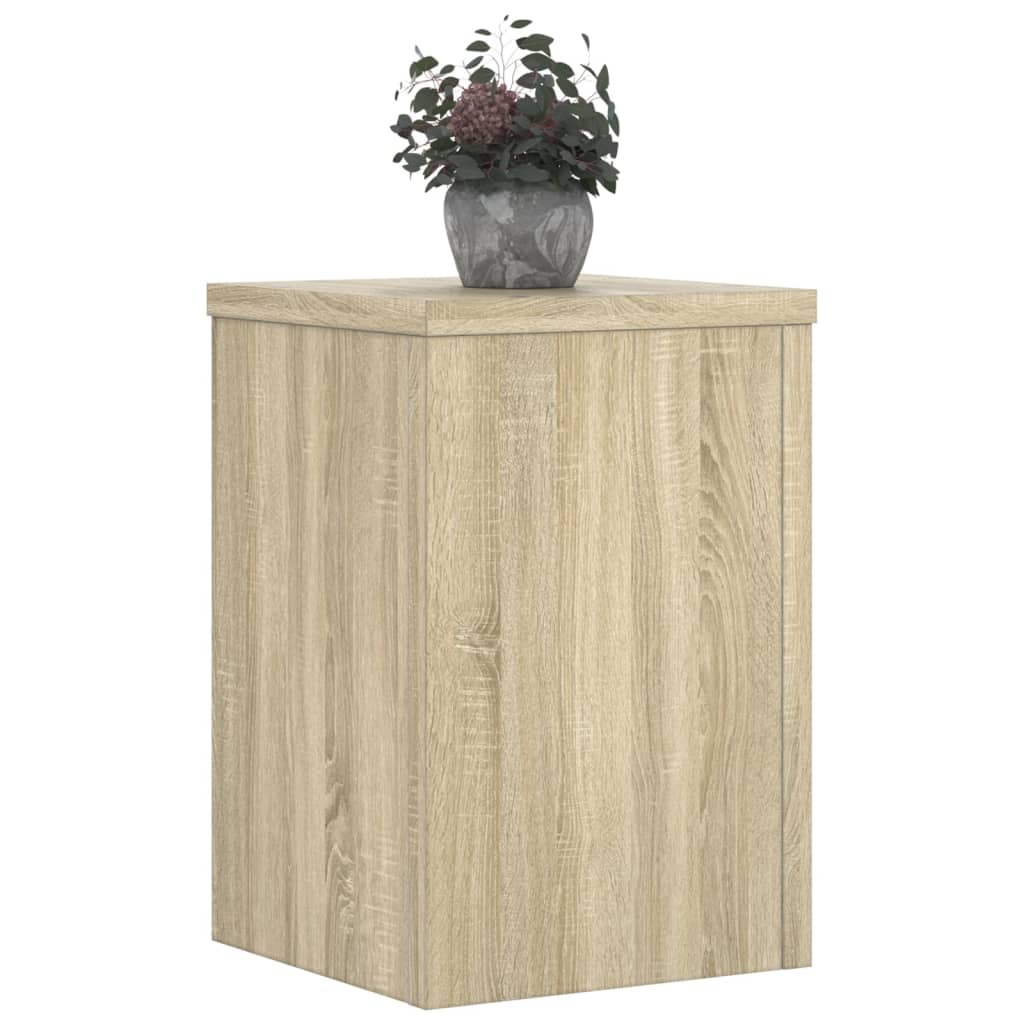vidaXL Supports pour plantes 2 pcs chêne sonoma bois d'ingénierie
