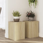 vidaXL Supports pour plantes 2 pcs chêne sonoma bois d'ingénierie