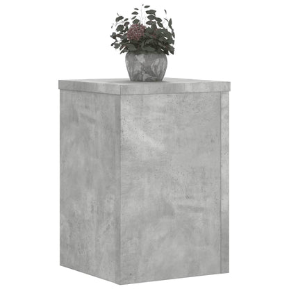 vidaXL Supports pour plantes 2 pcs gris béton bois d'ingénierie