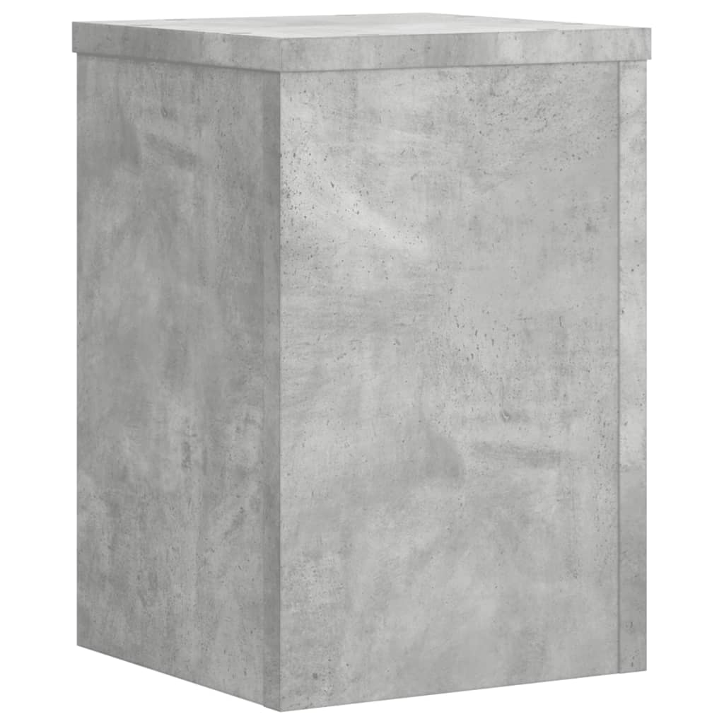 vidaXL Supports pour plantes 2 pcs gris béton bois d'ingénierie
