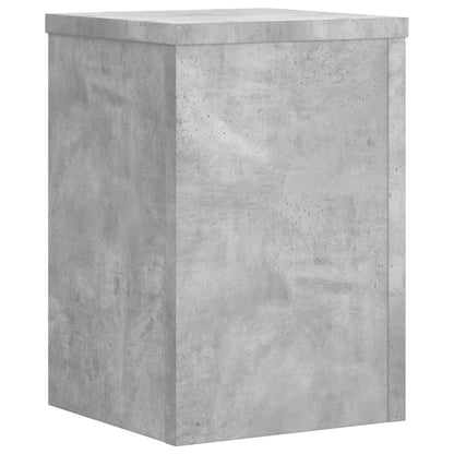 vidaXL Supports pour plantes 2 pcs gris béton bois d'ingénierie