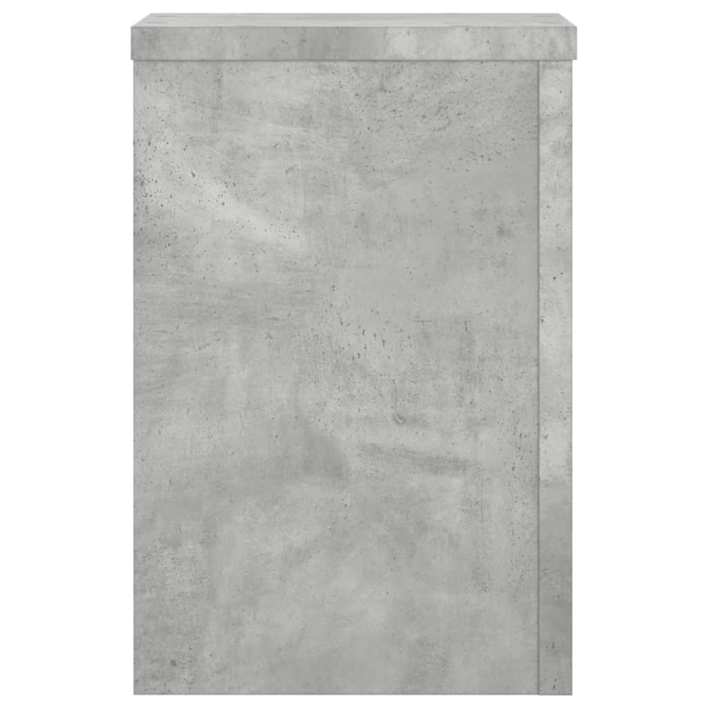 vidaXL Supports pour plantes 2 pcs gris béton bois d'ingénierie