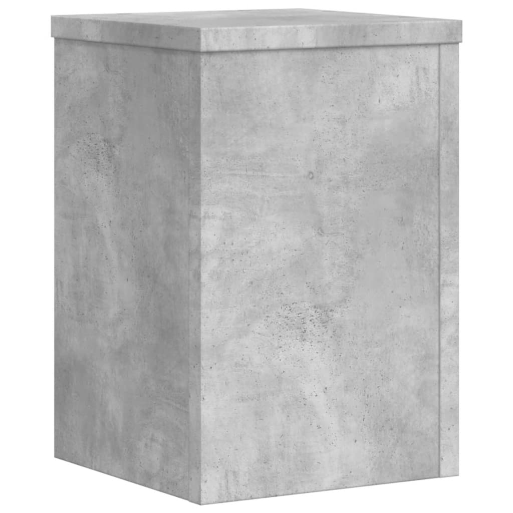 vidaXL Supports pour plantes 2 pcs gris béton bois d'ingénierie