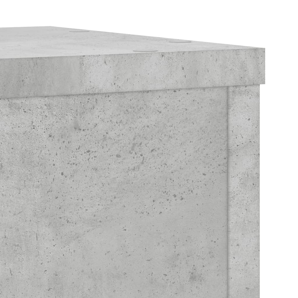 vidaXL Supports pour plantes 2 pcs gris béton bois d'ingénierie