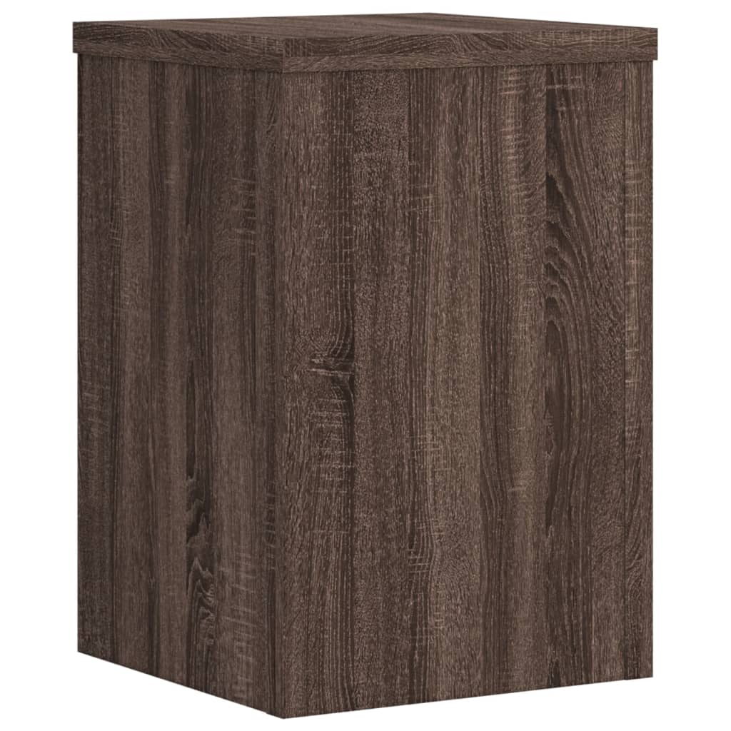 vidaXL Supports pour plantes 2 pcs chêne marron bois d'ingénierie