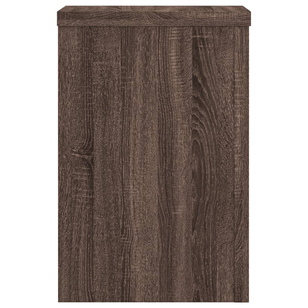 vidaXL Supports pour plantes 2 pcs chêne marron bois d'ingénierie