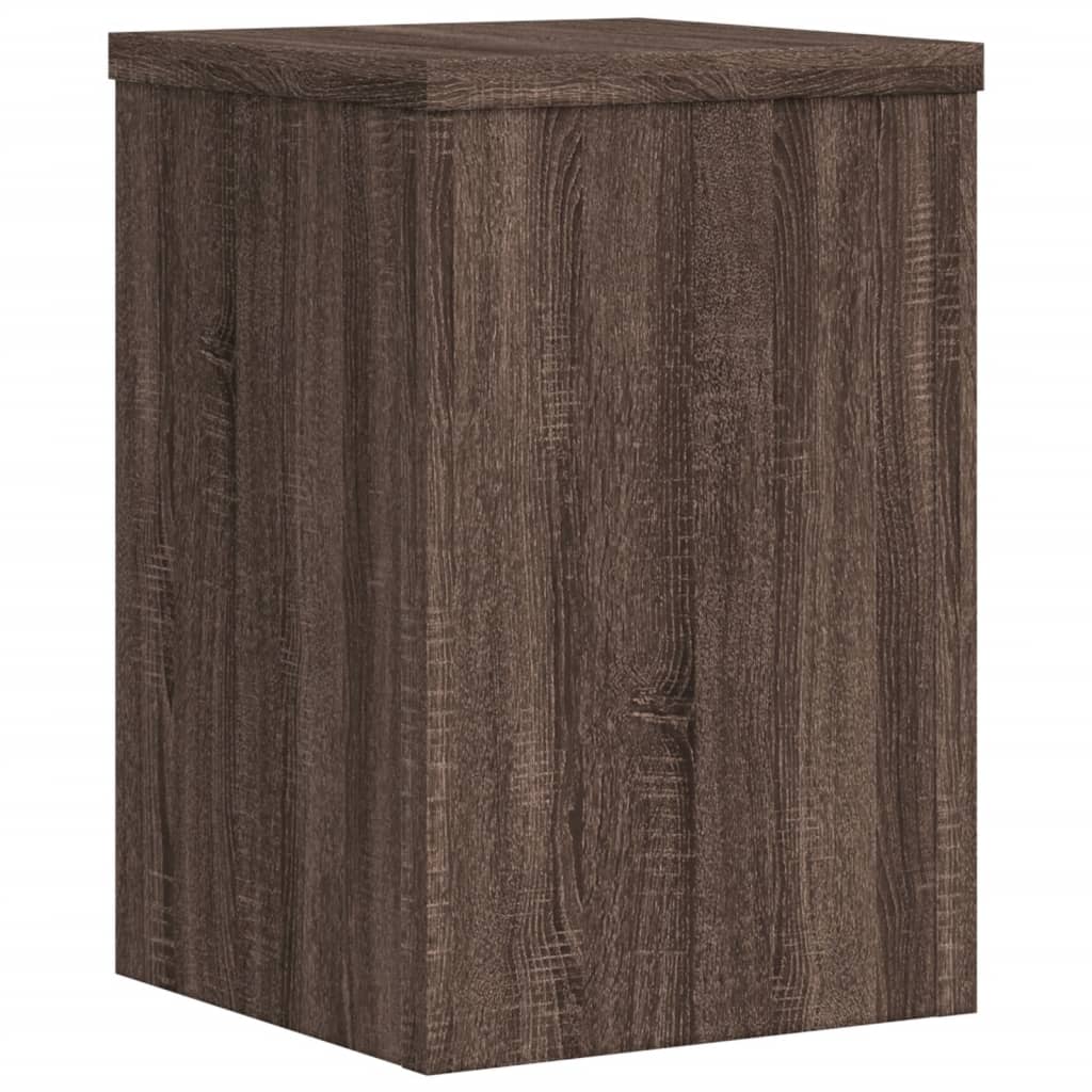 vidaXL Supports pour plantes 2 pcs chêne marron bois d'ingénierie