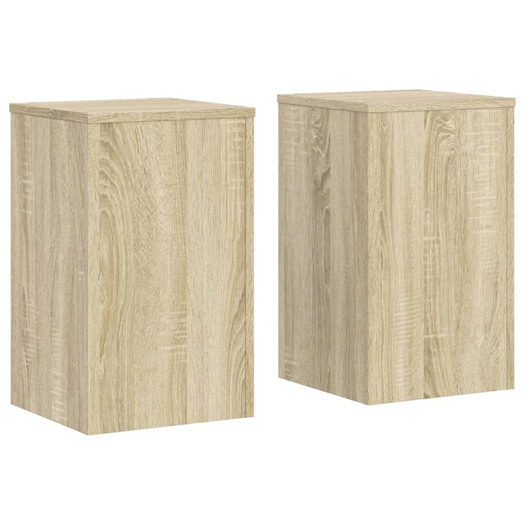 vidaXL Supports pour plantes 2 pcs chêne sonoma bois d'ingénierie