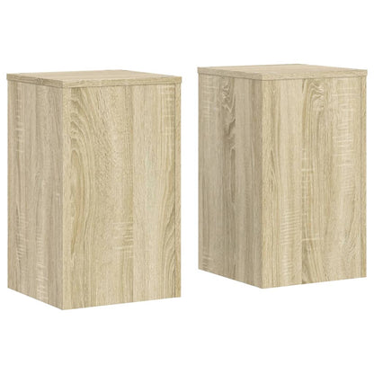 vidaXL Supports pour plantes 2 pcs chêne sonoma bois d'ingénierie