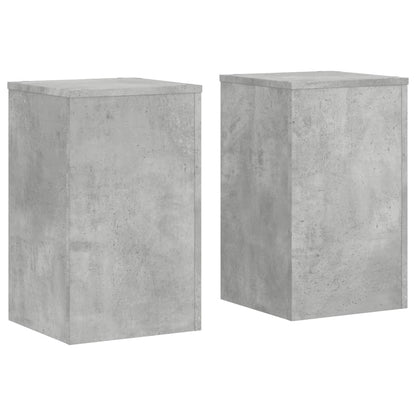 vidaXL Supports pour plantes 2 pcs gris béton bois d'ingénierie
