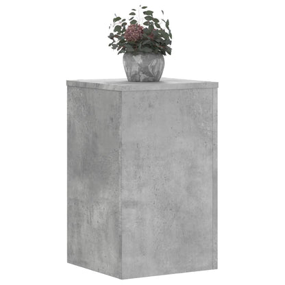 vidaXL Supports pour plantes 2 pcs gris béton bois d'ingénierie