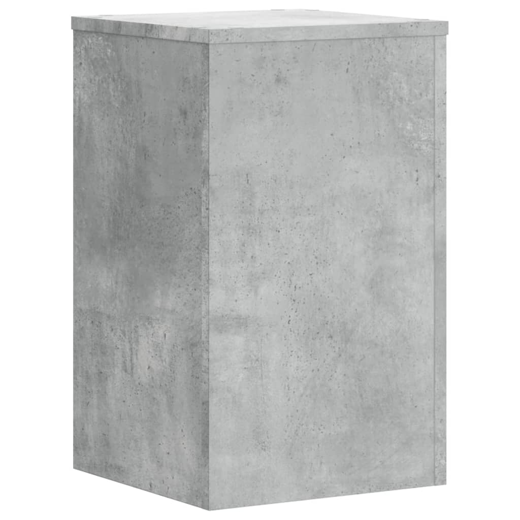 vidaXL Supports pour plantes 2 pcs gris béton bois d'ingénierie