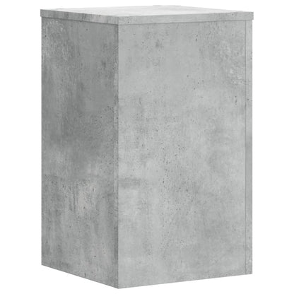 vidaXL Supports pour plantes 2 pcs gris béton bois d'ingénierie