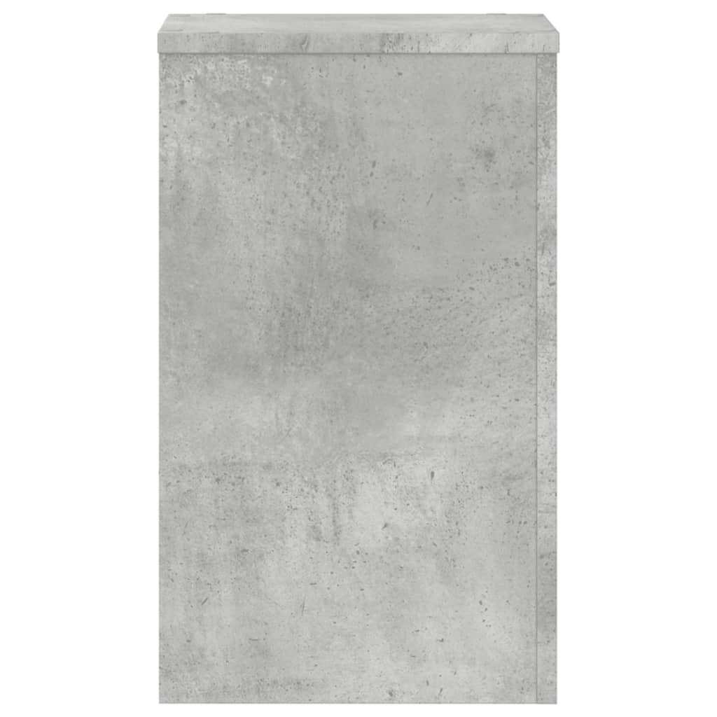 vidaXL Supports pour plantes 2 pcs gris béton bois d'ingénierie