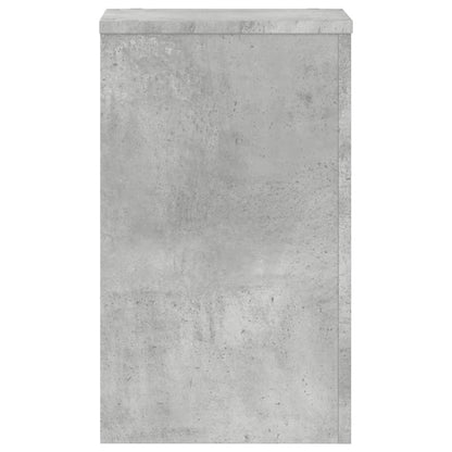 vidaXL Supports pour plantes 2 pcs gris béton bois d'ingénierie