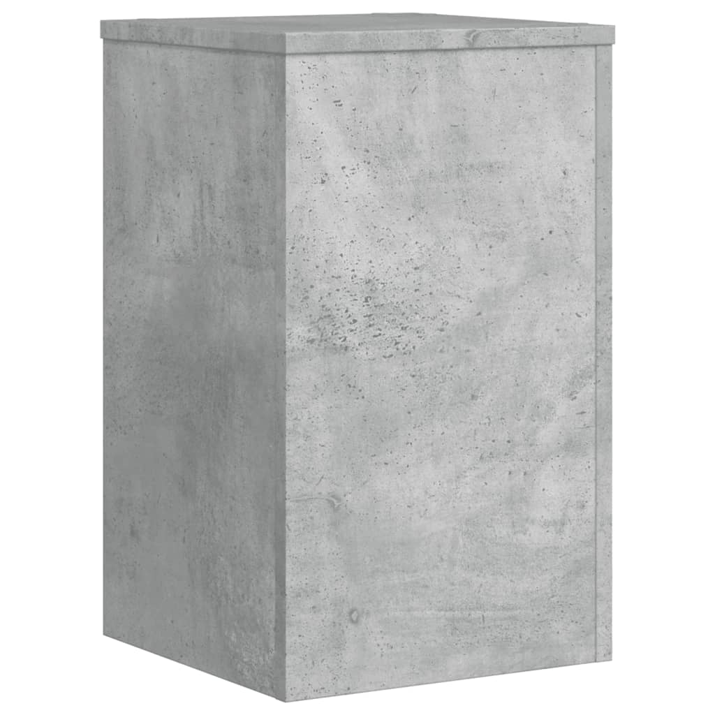 vidaXL Supports pour plantes 2 pcs gris béton bois d'ingénierie