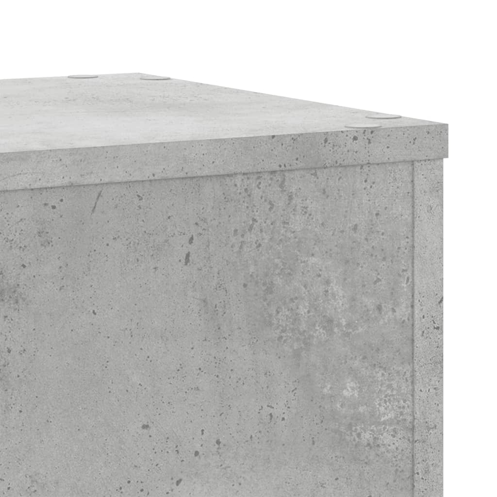 vidaXL Supports pour plantes 2 pcs gris béton bois d'ingénierie