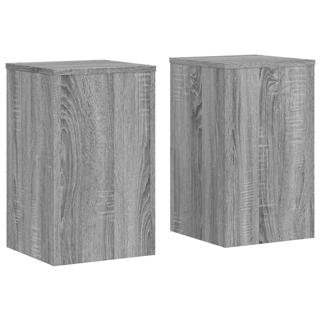vidaXL Supports pour plantes 2 pcs gris sonoma bois d'ingénierie