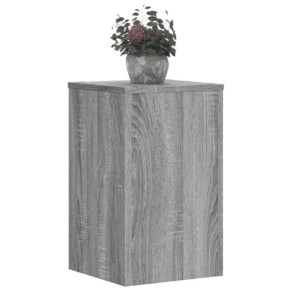 vidaXL Supports pour plantes 2 pcs gris sonoma bois d'ingénierie