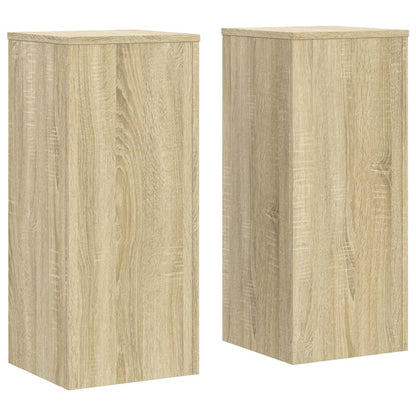 vidaXL Supports pour plantes 2 pcs chêne sonoma bois d'ingénierie