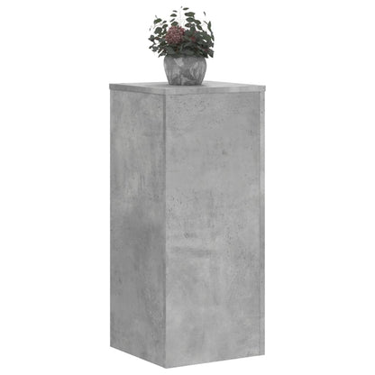 vidaXL Supports pour plantes 2 pcs gris béton bois d'ingénierie