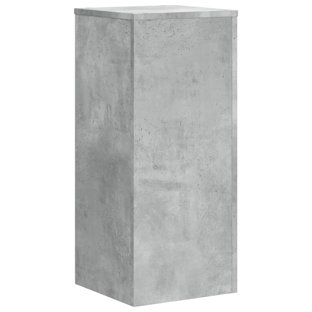 vidaXL Supports pour plantes 2 pcs gris béton bois d'ingénierie