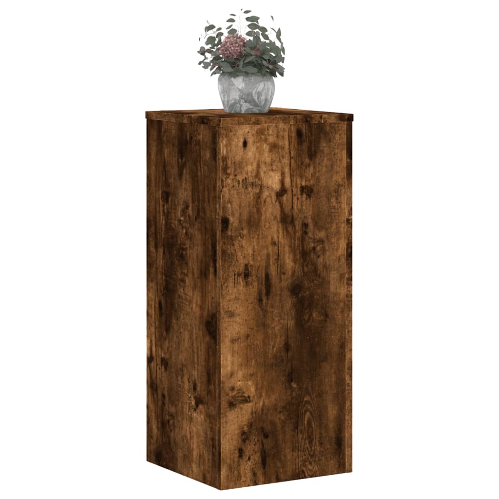vidaXL Supports pour plantes 2 pcs chêne fumé bois d'ingénierie