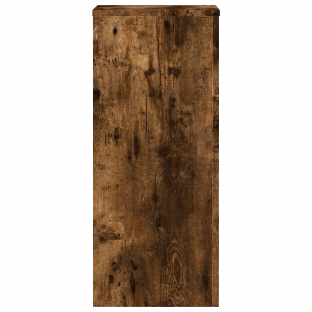 vidaXL Supports pour plantes 2 pcs chêne fumé bois d'ingénierie