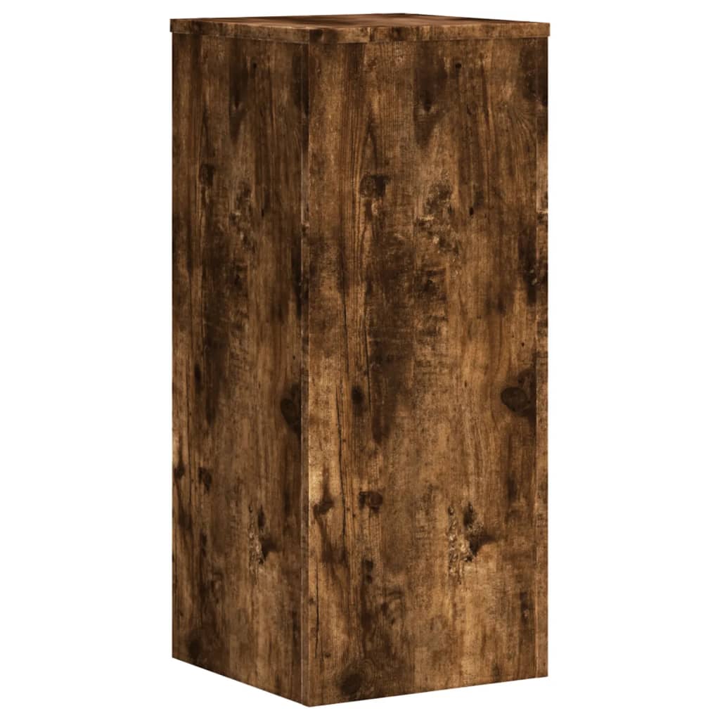vidaXL Supports pour plantes 2 pcs chêne fumé bois d'ingénierie