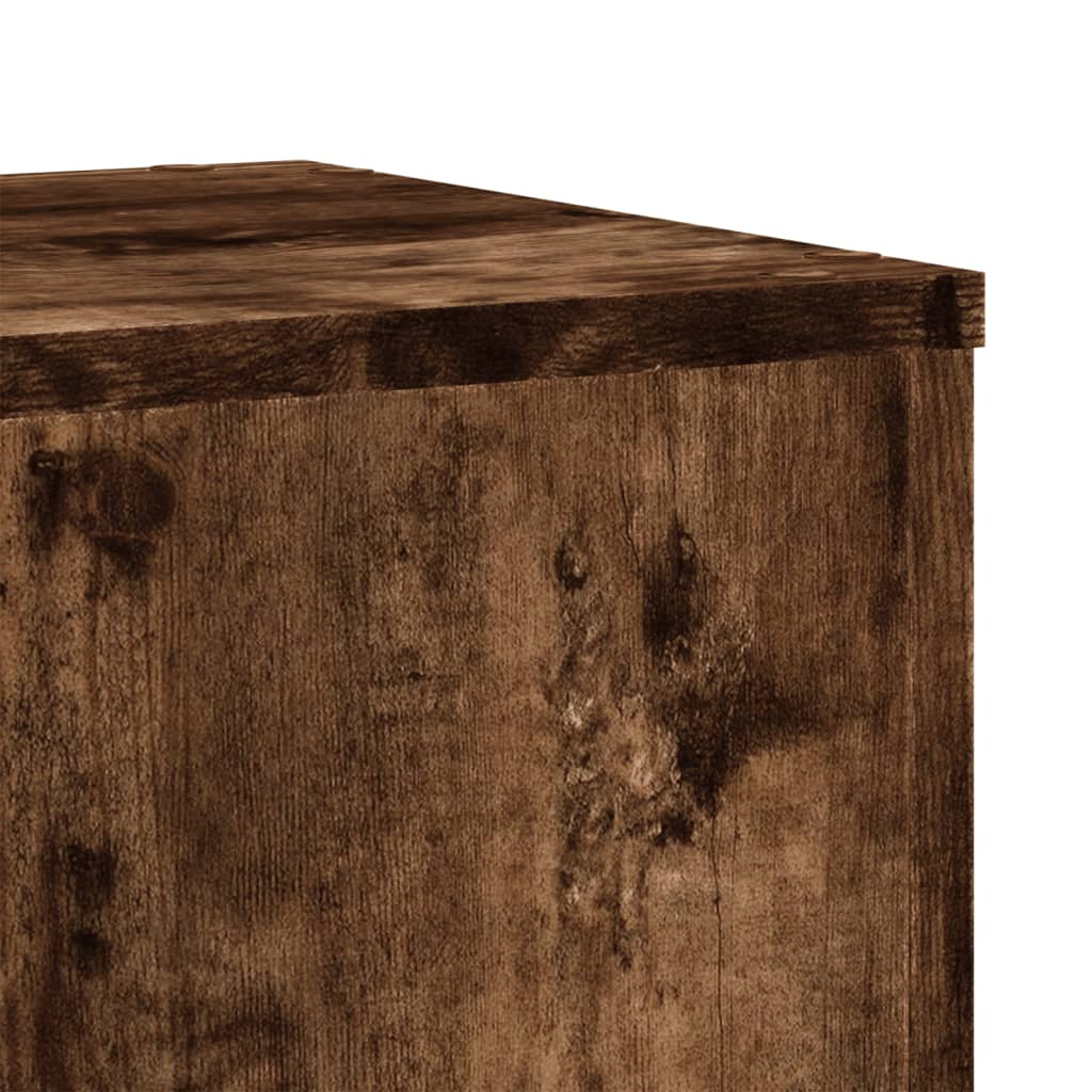 vidaXL Supports pour plantes 2 pcs chêne fumé bois d'ingénierie