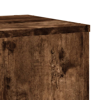 vidaXL Supports pour plantes 2 pcs chêne fumé bois d'ingénierie